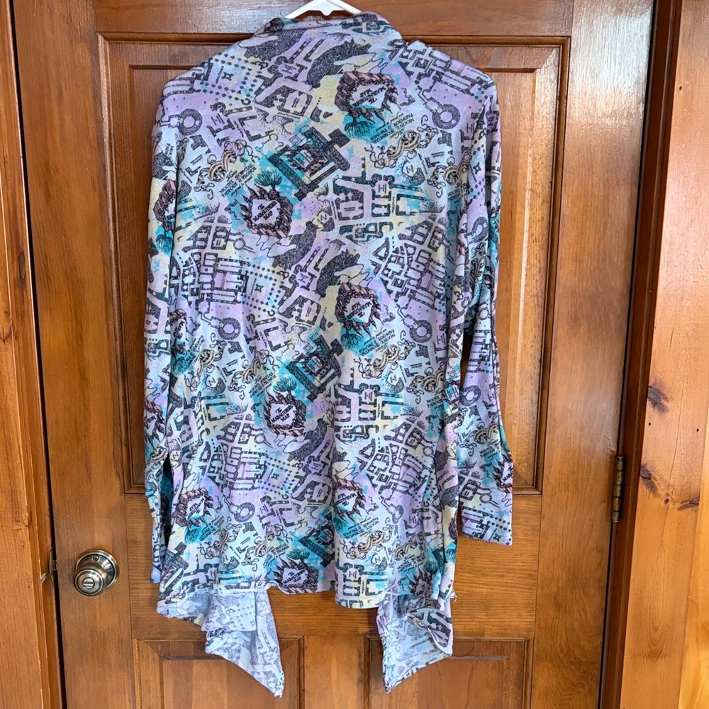 Harry Potter Marauders Map Patterned Cardigan Siz… - image 4